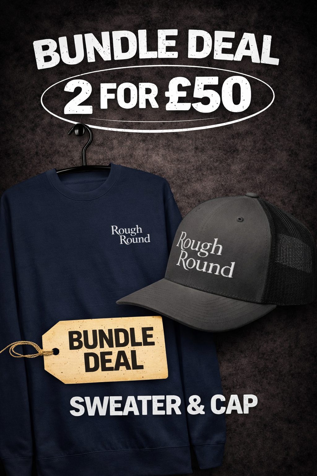 Sweater & Trucker £50